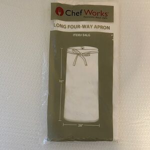 Chef Works White Long Four-Way Apron